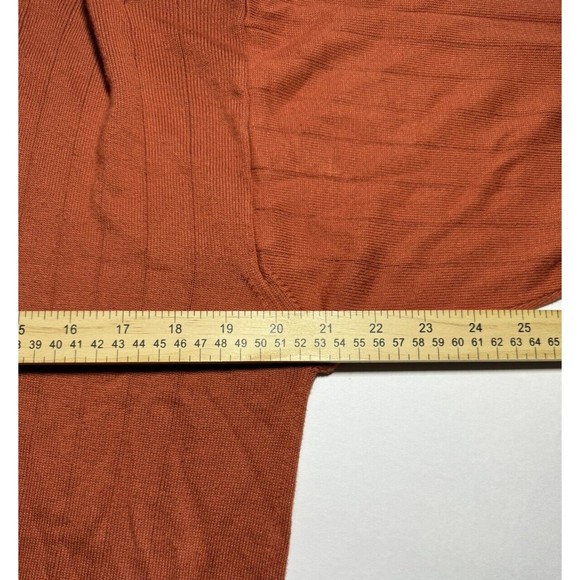 VALDA By Toscano Mens Crewneck Knit Sweater Pullover Orange Small MADE IN ITALY - Picture 6 of 9